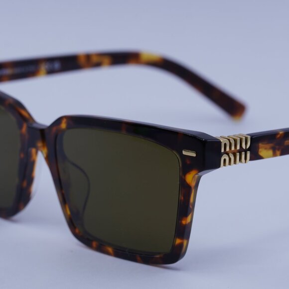 Miu Miu MU13ZSF VAU01T Sunglasses Honey Havana Rectangle Frame - Picture 8 of 10